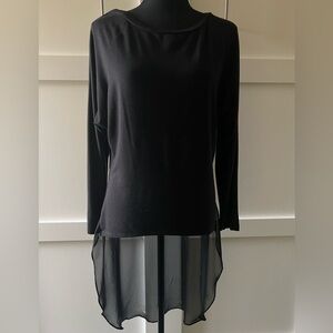 BISOU BISOU Michele Bohbot High-Low Long Sleeve Top Size M*